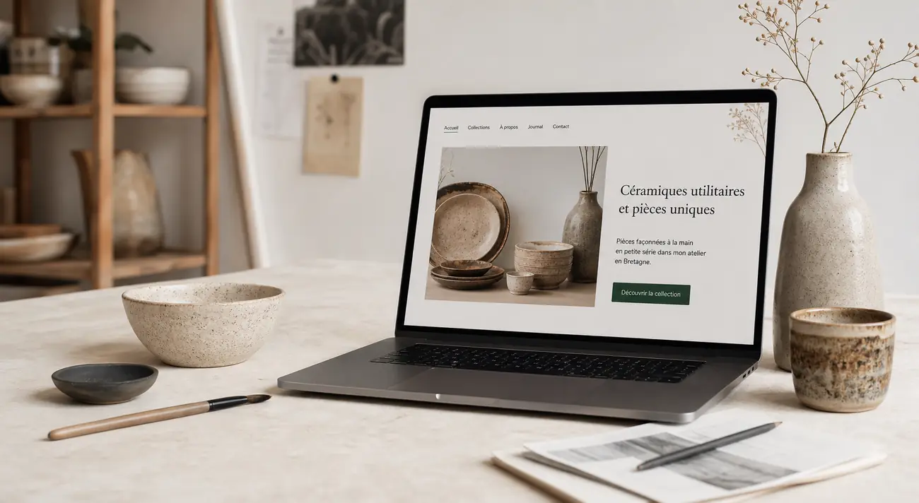 Clear WordPress website shown on a laptop