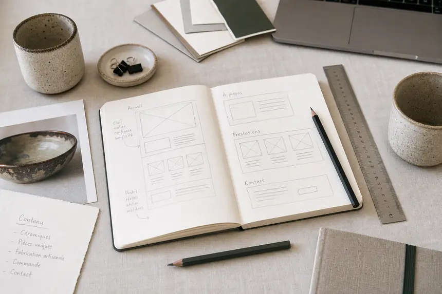 Website structure notes for a WordPress project